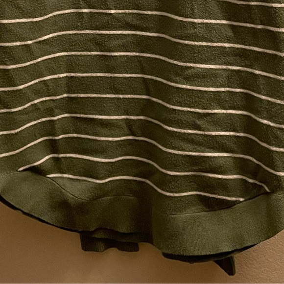 Green and white striped sweater - Picture 3 of 4
